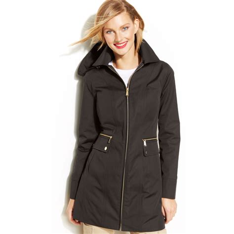 michael kors raincoat zipper.